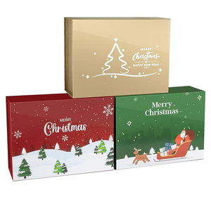 2 adet tasarım ile özelleştirilmiş kırmızı noel hediyesi kutu - Product Image 3