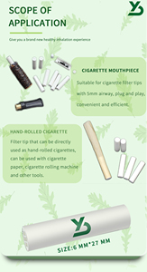 Tùy chỉnh Bộ Lọc Thuốc Lá than hoạt tính mới, mũ gốm mảnh mai và bộ lọc thuốc lá bằng giấy cotton chất lượng cao - Product Image 4