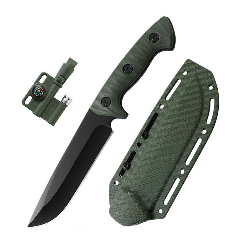 GREEN + compass whistle fire starter LED