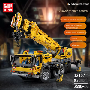 Mould King 13107 modelo juegos de bloques de construcción Technic grúa mecánica aplicación programación Control remoto excavat vehículo de ingeniería