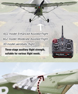 新着KUBINGKEFX9703飛行機1/16第二次世界大戦航空機モデルJ3ブラシレス4CH6軸3D固定翼航空機モデルおもちゃ - Product Image 5