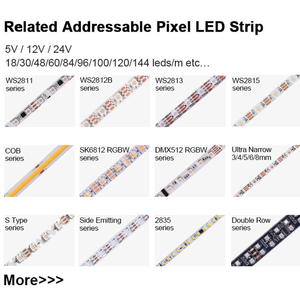 WS2815 16.4ft <strong>150</strong> Pixels Magic Dream Color Individually Addressable 5050 SMD Waterproof DC12V <strong>RGB</strong> <strong>LED</strong> Flexible Strip Light - Product Image 5