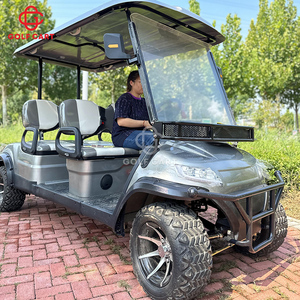 ゴルフクラブカー6シーター4輪タイヤ中国リチウム電池安い電気ゴルフカート