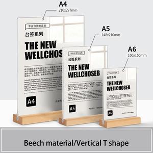 Acrylic rắn gỗ cơ sở giá danh sách hiển thị đứng <span class=keywords><strong>decca</strong></span> trà sữa menu biển quảng cáo Bảng trang trí bảng hình chữ L Vát mặt tiền - Product Image 5