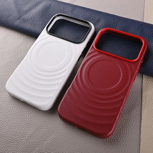 カバーケースシングルカラースキンパターン波状PUレザーiPhone 17 air Pro Max低MOQ - Product Image 4