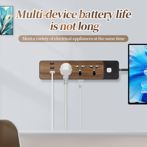 <strong>Multi</strong>-<strong>Socket</strong> Extension Cube Power <strong>Socket</strong> <strong>3</strong> USB Output Ports 2m/3m/5m USB Cable <strong>3</strong>-6 AC Outlets 10A Rated Current Plug Standard - Product Image 4