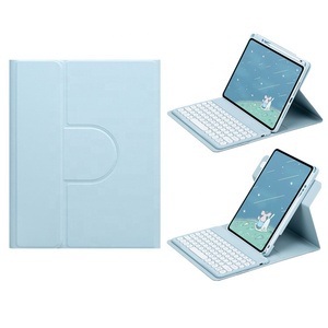 聚氨酯皮革亚克力360度旋转平板电脑外壳，带无线键盘，适用于iPad Air 11英寸2024 2025 - Product Image 5