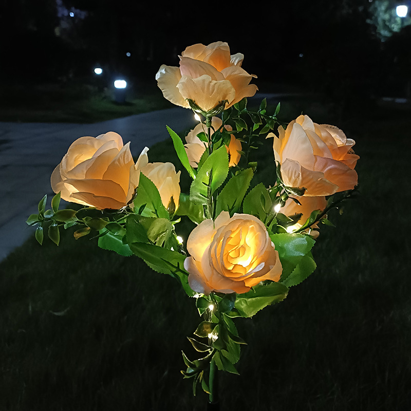 7 heads rose yellow bag