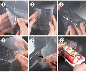 Lidar com Cupcake Portátil Swiss Roll Limpar Recipiente Plástico PET Cozimento Embalagem Caixa De Papel De Presente Caixa De Bolo Retangular Transparente