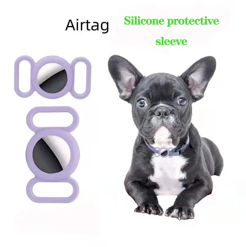 Funda de localizador de Collar de silicona para placas de aire de perros, gran oferta, 2021