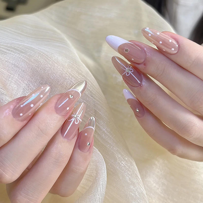 BY1527 White Dot Bow Tie 30 Pieces Box