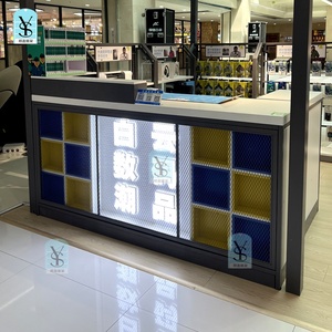 客户柜台大厅收银店转角桌吧简约现代柜台接待台 - Product Image 4