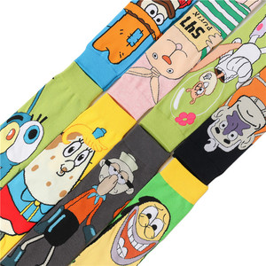 Toptan yüksek kaliteli çizgi film karakteri Anime mürettebat çorap nefes elastik sünger Bob Sandy yanaklar <span class=keywords><strong>Sheldon</strong></span> J. Plankton çorap