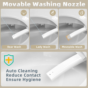 Büyük ekran uzatılmış koltuk ısıtmalı sıcak bide otomatik açık özelliği ile akıllı bide tuvalet Tankless yerleşik bide tuvalet - Product Image 5