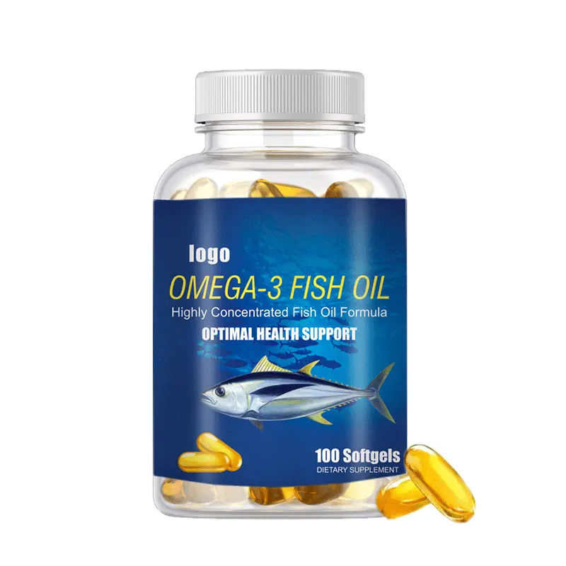 Biocaro OEM Omega 3 Deep Sea Óleo De Peixe Softgels Cápsulas Suplementos Óleo De Peixe 1000mg DHA 12 EPA 18 Cápsulas Macias