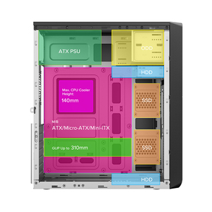 Sohoo高品質デスクトップオフィスPCケースATXPCコンピューターケースキャビネット - Product Image 6