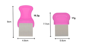 للبيع بالجملة من المصنع طقم تمشيط للقطط من الفولاذ المقاوم للصدأ للبرغوث والحيوانات الأليفة المحمولة على الوجهين - Product Image 6