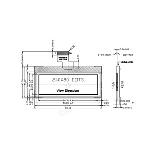 X80 Grafik-Punktmatrix-LCD-Anzeige 8-Bit-LCD-Modul mit parallelem Anschluss STN-Typ