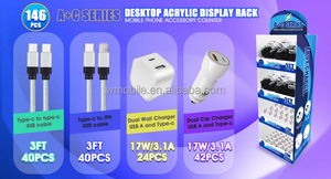 Retail <strong>Store</strong> Counter Top Display case for Cell Phone 146pcs Uk Eu Us Accessories Chargers for Convenient <strong>Stores</strong> Stations - Product Image 3