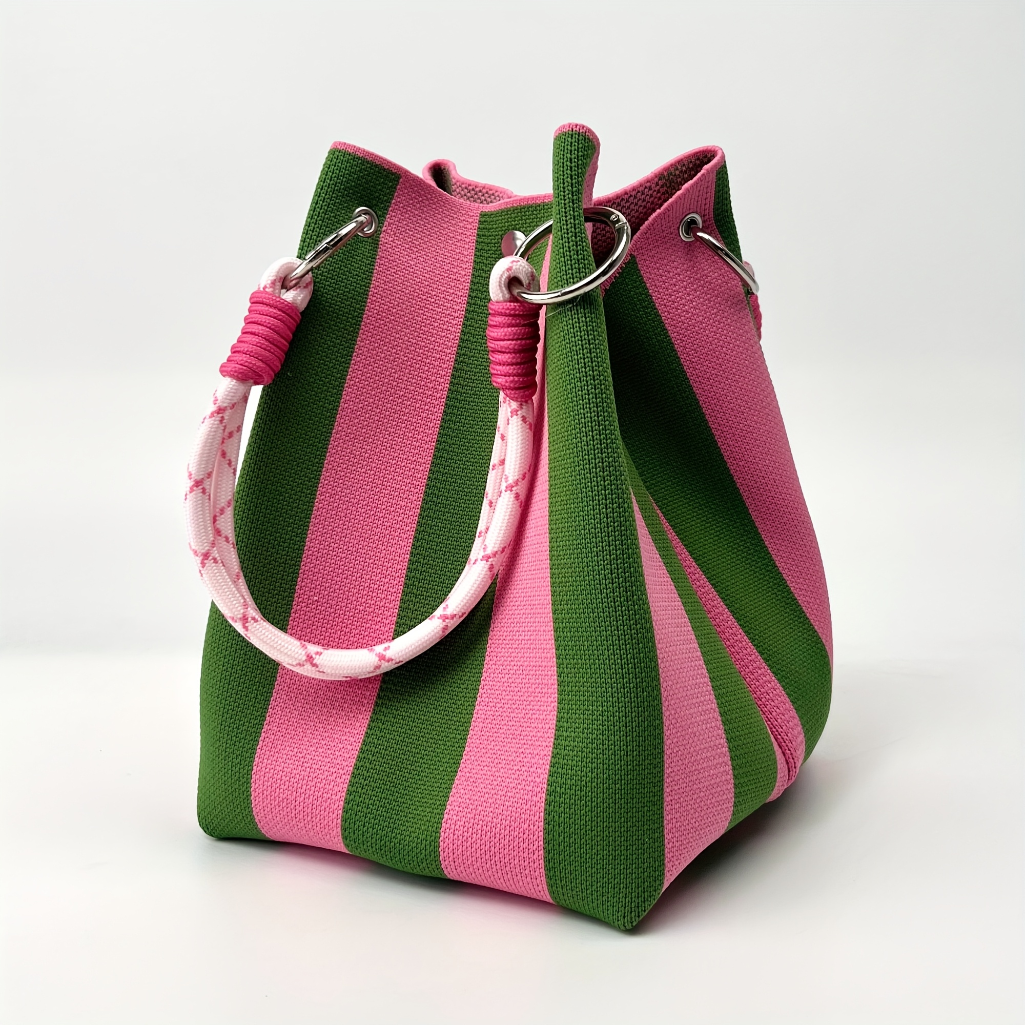 Pink Green Vertical Stripes