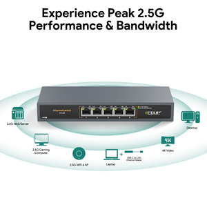 EDUP ODM/OEM 5端口2.5Gbps 2.5gbe 2.5千兆以太网交换机100/1000/2500Mbps工业以太网网络交换机 - Product Image 3