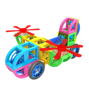 プラスチック製のランニングボール付き3D磁気ブロック教育玩具カスタマイズ - Product Image 1