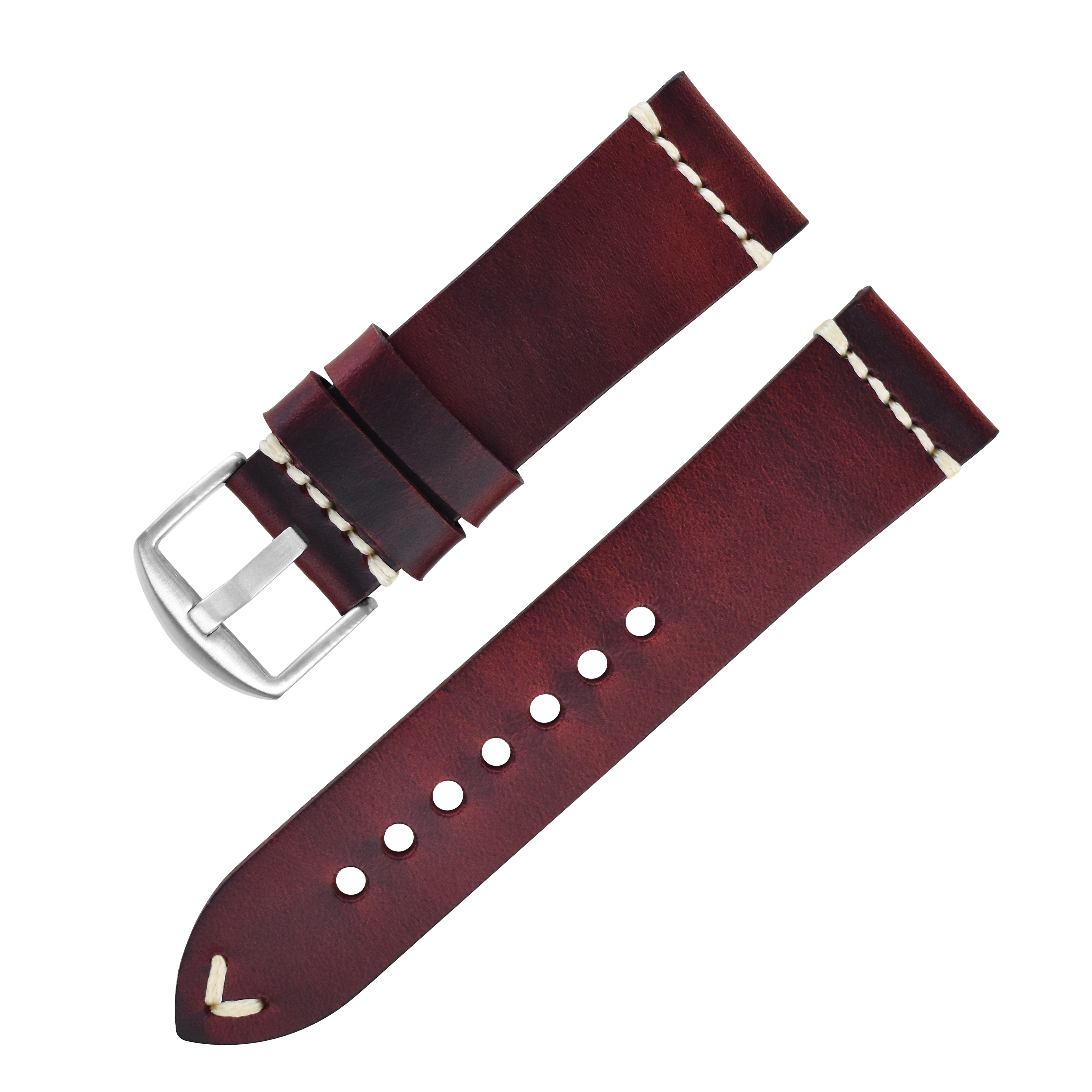 Wine Red-silver buckle K009S
