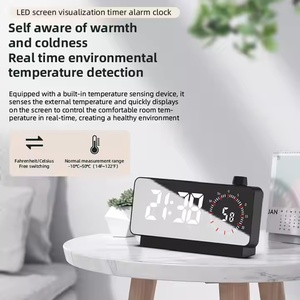LED Digital Wecker mit Countdown Timer & Nachtlicht Multifunktion ale Snooze für Schlafzimmer Moderne Wohnkultur mit Kalendern - Product Image 5