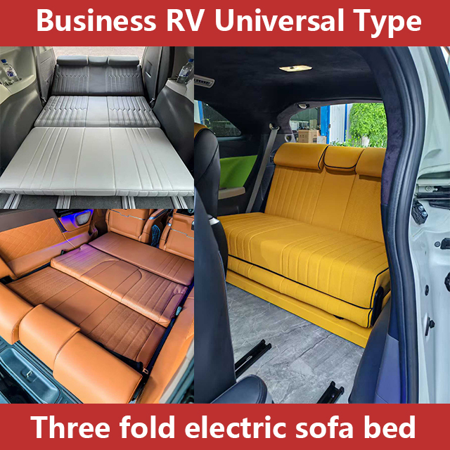 Sofá cama eléctrico plegable de tres pliegues tipo universal para RV de negocios