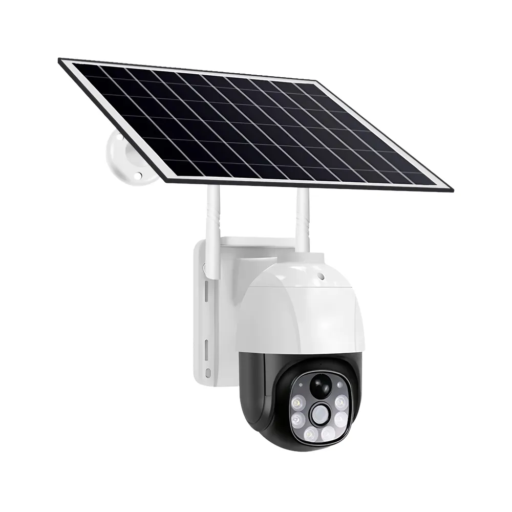 Caméra de vidéosurveillance extérieure sans fil à énergie solaire V380 Pro B3 4G PTZ carte SIM caméra solaire 3MP 4G LTE avec alarme de détection de mouvement PIR