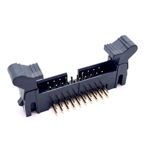 Soulin 2.0mmピッチダブル列20Pin直角短いラグエジェクターヘダーブロックベントピン黒配線ソケットスナップフッククリップ - Product Image 5