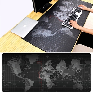 Genişletilmiş büyük kaymaz dünya haritası desen yumuşak kauçuk pürüzsüz bez yüzey oyunu Mouse Pad klavye <span class=keywords><strong>mat</strong></span>ı