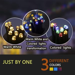 Le luci a LED che cambiano colore possono essere collegate al timer remoto-9 modalità di illuminazione-decorazione del giardino di nozze dell'albero di natale - Product Image 4