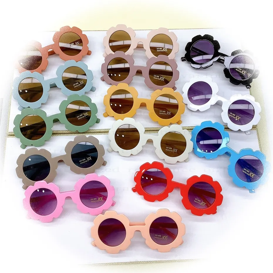 Lentes de sol personalizadas 2023 nueva moda lindos niños gafas esmeriladas macaron color 1-8 años bebé niños niñas niños gafas de sol