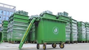 660L 1100L户外大容量HDPE回收带车轮垃圾箱的大型垃圾箱垃圾垃圾箱 - Product Image 5