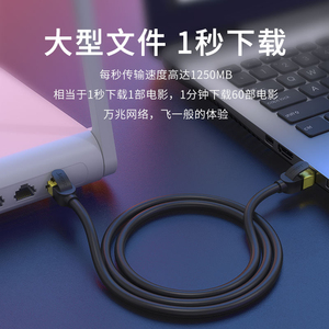 10Gbps FTP bükümlü çift LAN yama kablosu ile saf siyah kedi 7 Ethernet kablosu yüksek hızlı Internet ağı iletişim kabloları - Product Image 5