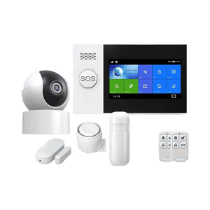 Sistema de alarma de seguridad para el hogar con control de aplicación Tuya, pantalla táctil completa, seguridad para el hogar, sistema de alarma 2G/4G WiFi GSM - Product Image 1