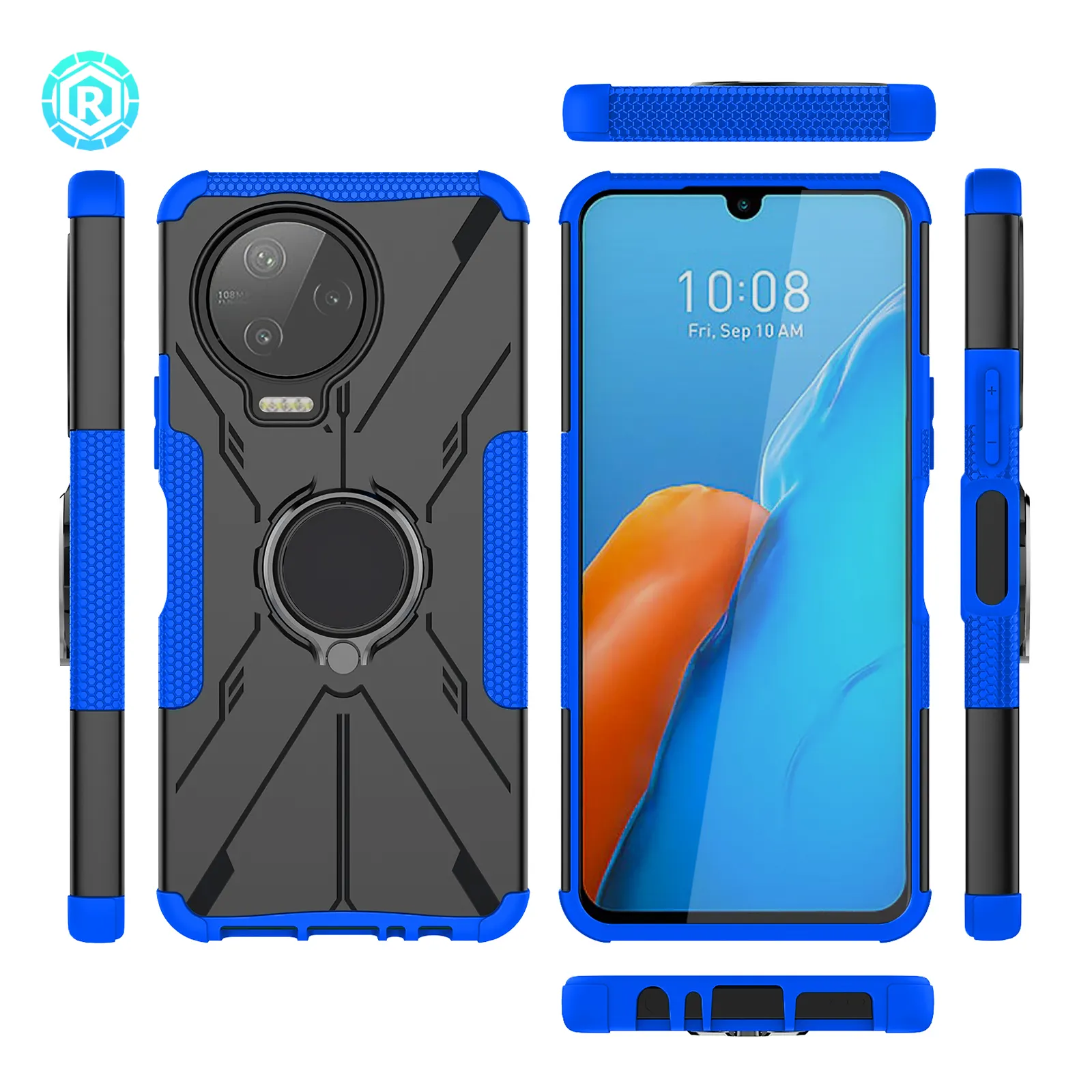 Custodia per infinix note 12 pro 4G 2022 fashion Case con anello cavalletto TPU PC custodia antiurto telefono