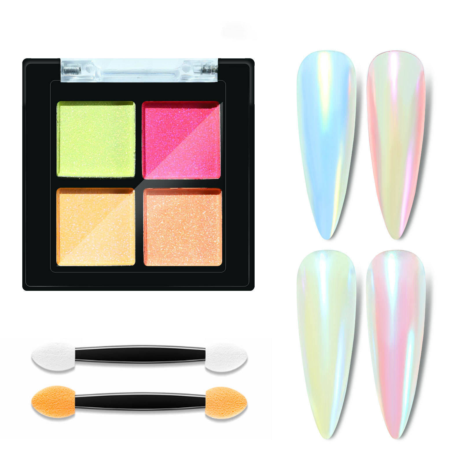 Solid 4 color magic mirror powder