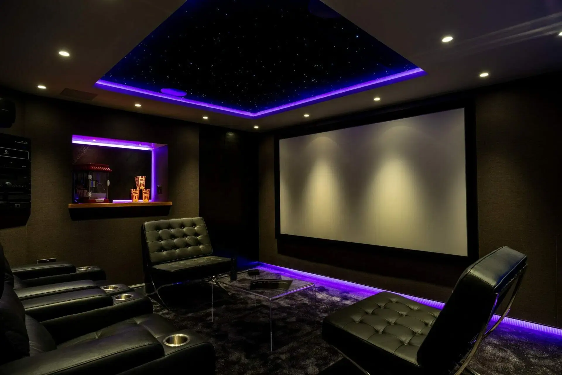 CUSTOM FIBRE OPTIC STAR CEILINGS for Home theatres or Living room fiber optic light ceiling panels