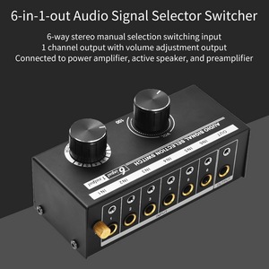 6 in <strong>1</strong>-out Audio Signal Selector <strong>Switcher</strong> 6 <strong>Input</strong> &amp; <strong>1</strong> <strong>Output</strong> Source Selection <strong>Switcher</strong> Audio Signal Selection Switch