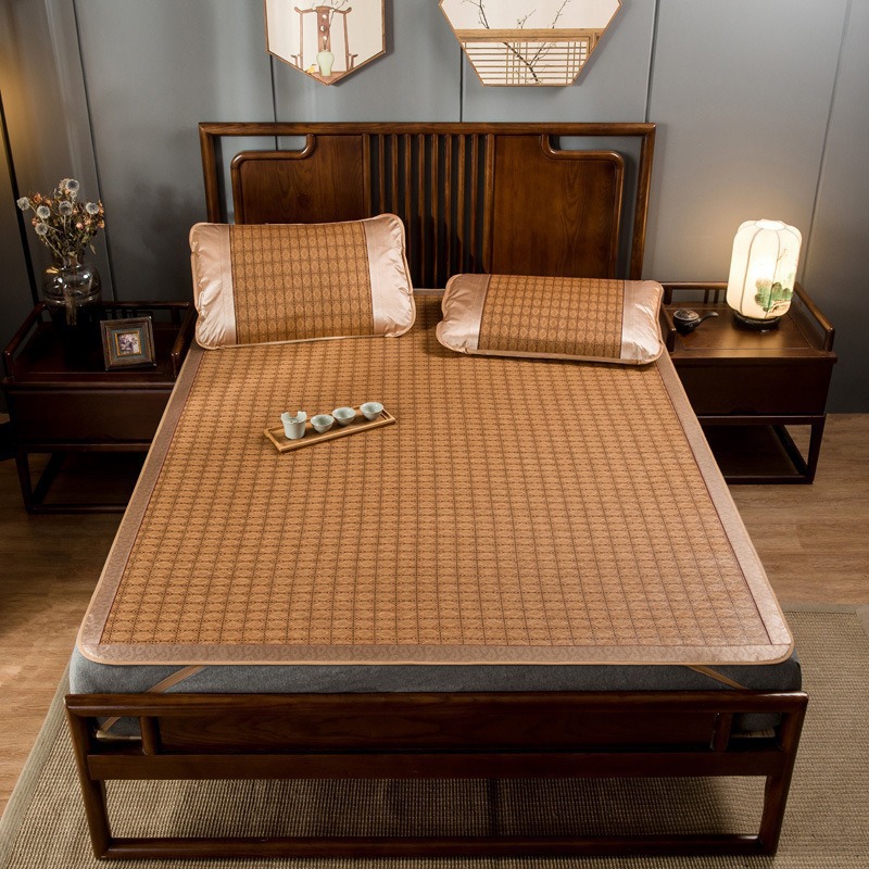 Classic single-sided rattan mat - classic plaid