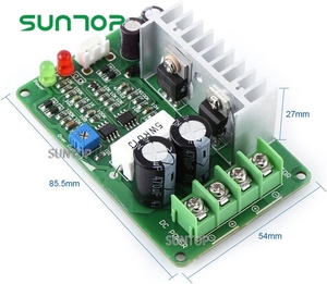 Regolatore di velocità del motore PWM DC, scheda di controllo della velocità del motore della protezione da sovraccarico del potenziometro del regolatore 12V/24V/36V 15A - Product Image 1