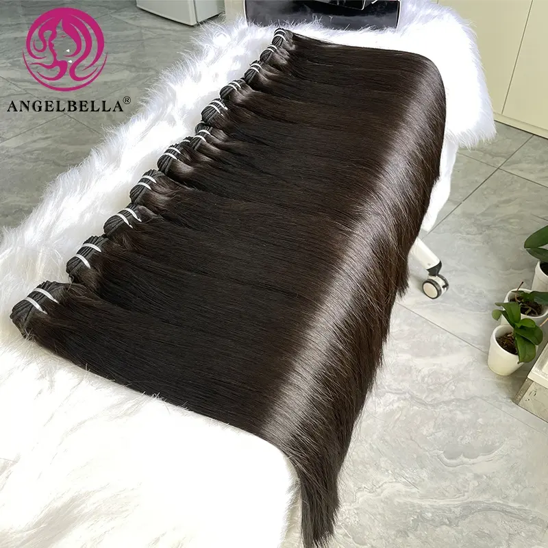 AngelBella Paquets de cheveux cambodgiens bruts non traités Vendeur en gros de cheveux humains indiens Cheveux vierges vietnamiens à cuticule alignée