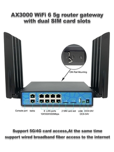 เราเตอร์ไร้สาย Wi-Fi 6 4G 5G AX3000มีช่องเสียบซิมการ์ด8 Lans และ2ช่อง MT7981เราเตอร์ไฟร์วอลล์2.4G 5.8G เราท์เตอร์ VPN OpenWrt ใช้ในองค์กร - Product Image 3