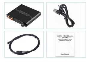 4K 60hz高清多媒体2.0音频提取器光学TOSLINK SPDIF 5.1ch输出音量控制旋钮4K HDR高清多媒体音频提取器HDCP 2.2 - Product Image 6