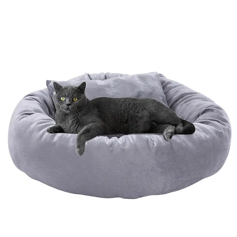 Großhandel weiches Kissen Set Indoor warmes Haustier Nest wasch bar Luxus Kitty und große Katze Hund Zwinger Katzen bett
