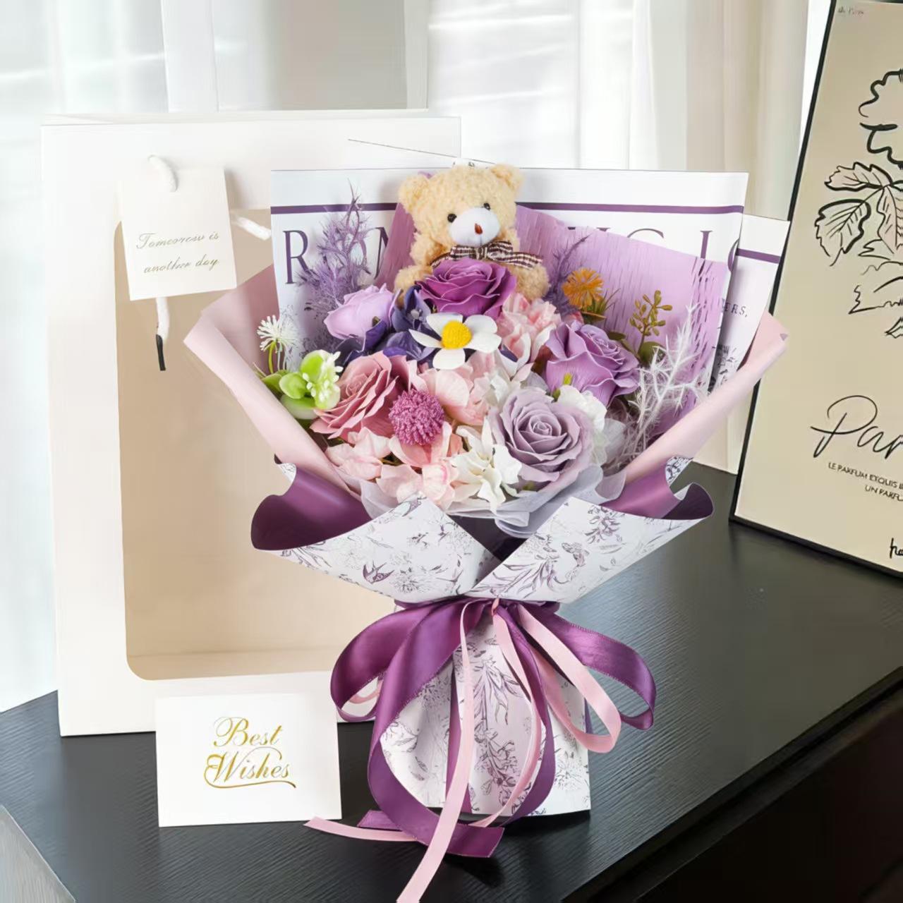 ดอกไฮเดรนเยียสีม่วง