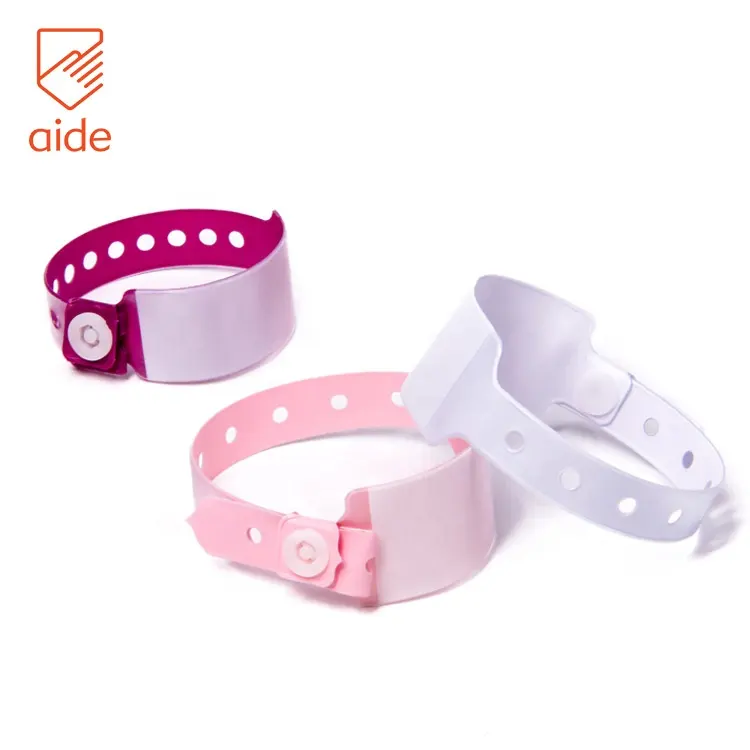 Không Thấm Nước Mềm PVC Chất Liệu Mẹ Bé Viết Trên ID Wristbands Cho Bệnh Viện