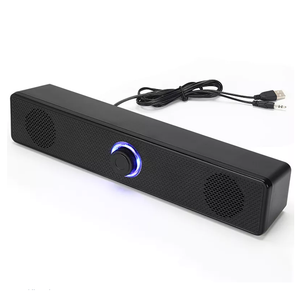 Altavoz largo alimentado Luz Led Laptop Perilla USB Sound Blaster Subwoofer USB Cableado line array Barra de sonido Altavoz - Product Image 1
